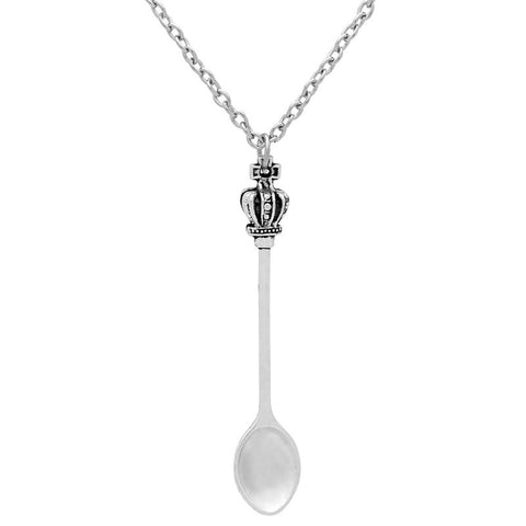 Crown Mini Tea Spoon Classical Royal Snuff Necklace