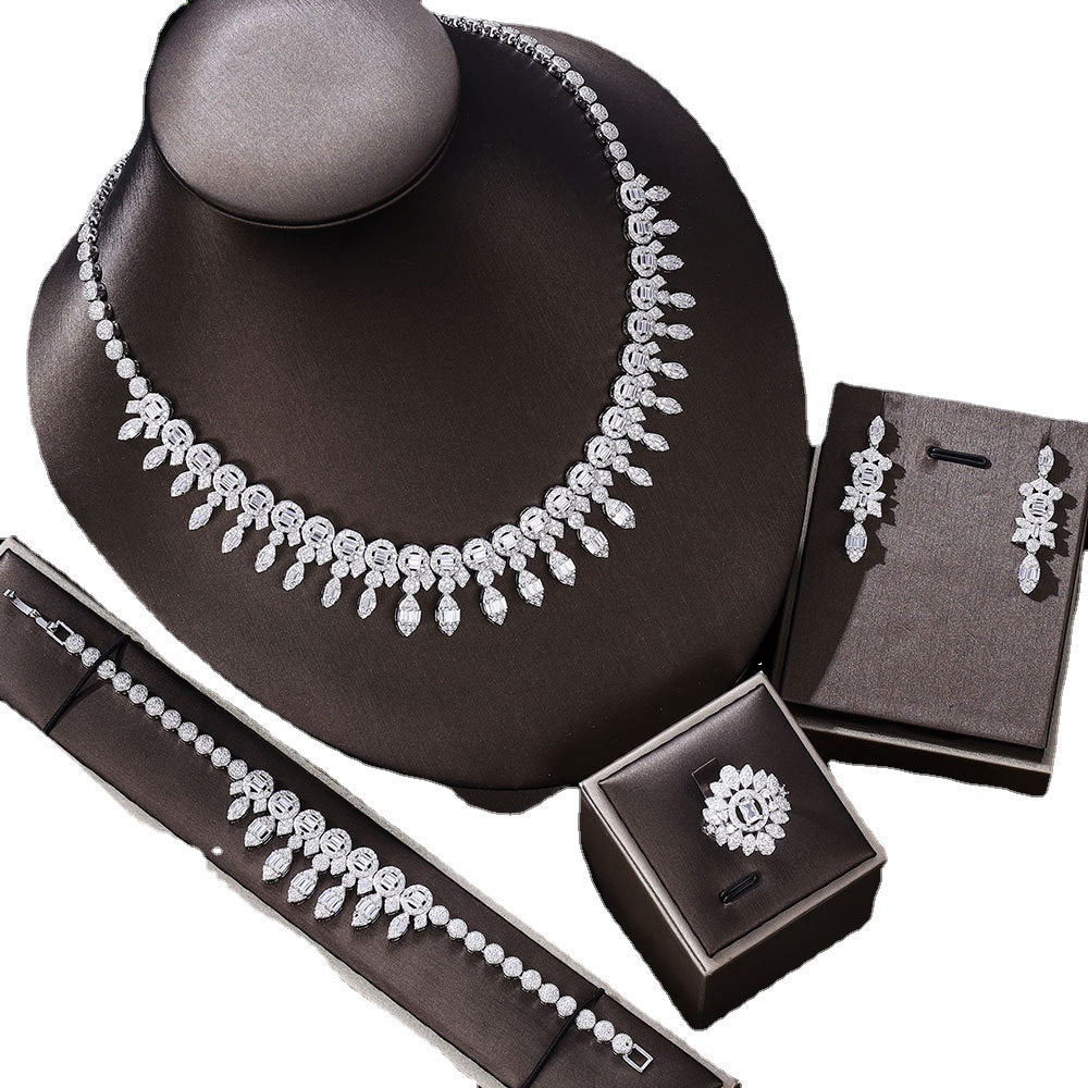 Necklace Bracelet Ring Earring Set Of Four