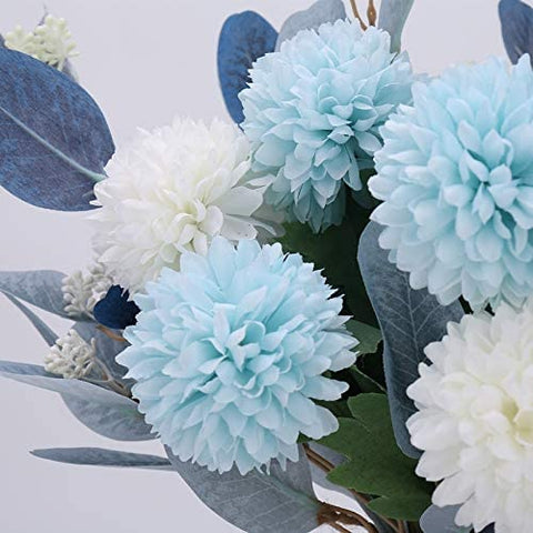 Artificial Flowers with Vase Faux Hydrangea Flower Arrangements for Home Garden Party Wedding Decoration - FoxMart™️ - NAWEIDA