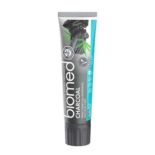 Biomed Charcoal Natural Toothpaste for Triple Whitening and Gum Care 100 g (pack of 6) - FoxMart™️ - SPLAT