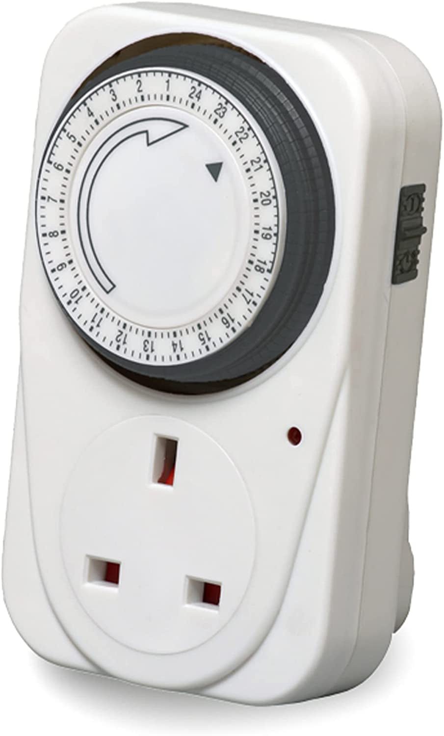 Defender 24 Hour Segment Timer Switch Energy Saver Plug Standard Size  Hour Plug-In Timer Socket Set 240V Pin Plug with Programmable Time  Controller FoxMart™️