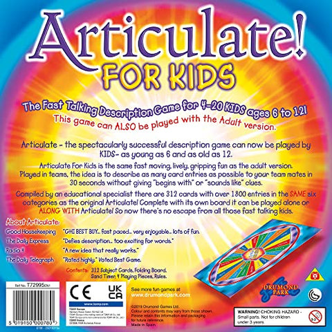 Drumond Park Articulate! For Kids - Family Kids Board Game | The Fast Talking Description Game | Family Games for Adults and Children Suitable From 6+ Years - FoxMart™️ - Drumond Park