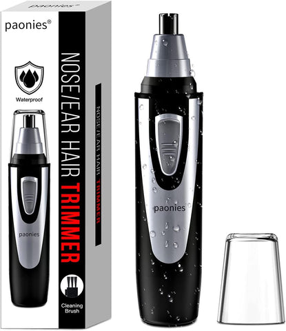 Ear and Nose Hair Trimmer Clipper, 2023 Professional Painless Eyebrow & Facial Hair Trimmer for Men Women, Battery-Operated Trimmer with IPX7 Waterproof, Dual Edge Blades for Easy Cleansing - FoxMart™️ - FoxMart™️