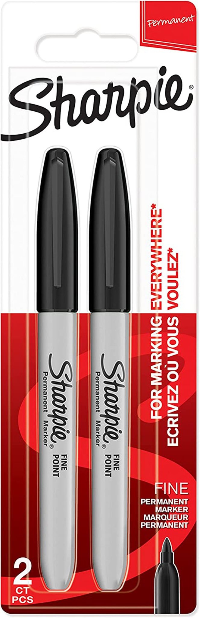 Sharpie Permanent Markers | Fine Point | Black | 2 Count - FoxMart™️ - FoxMart™️